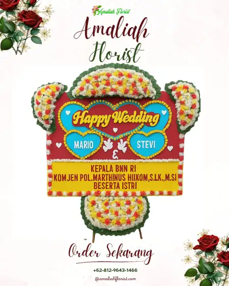 Papan Bunga Pernikahan Bungko
